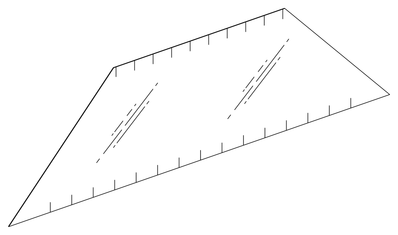 U.S. Patent D1,136,351, FIG. 1 — perspective view of the ContourFoil trapezoid hair foil sheet
