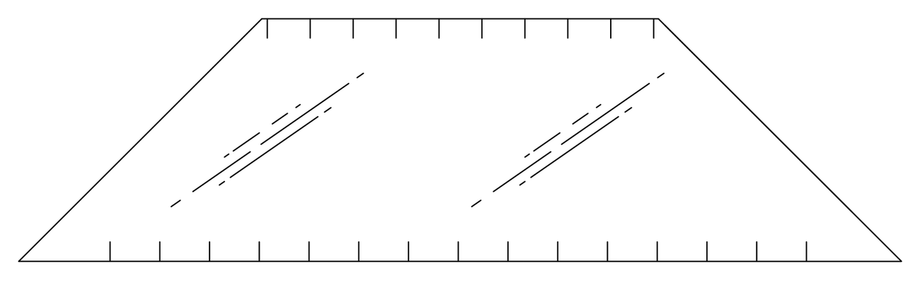 U.S. Patent D1,136,351, FIG. 2 — plan view of the ContourFoil trapezoid hair foil sheet